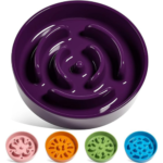 Ceramic Slow Feeder Dog Bowls, Dog Food Dish for Fast Eaters, Puzzle Bowl